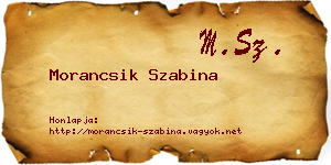 Morancsik Szabina névjegykártya
