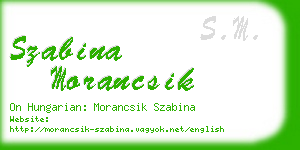 szabina morancsik business card